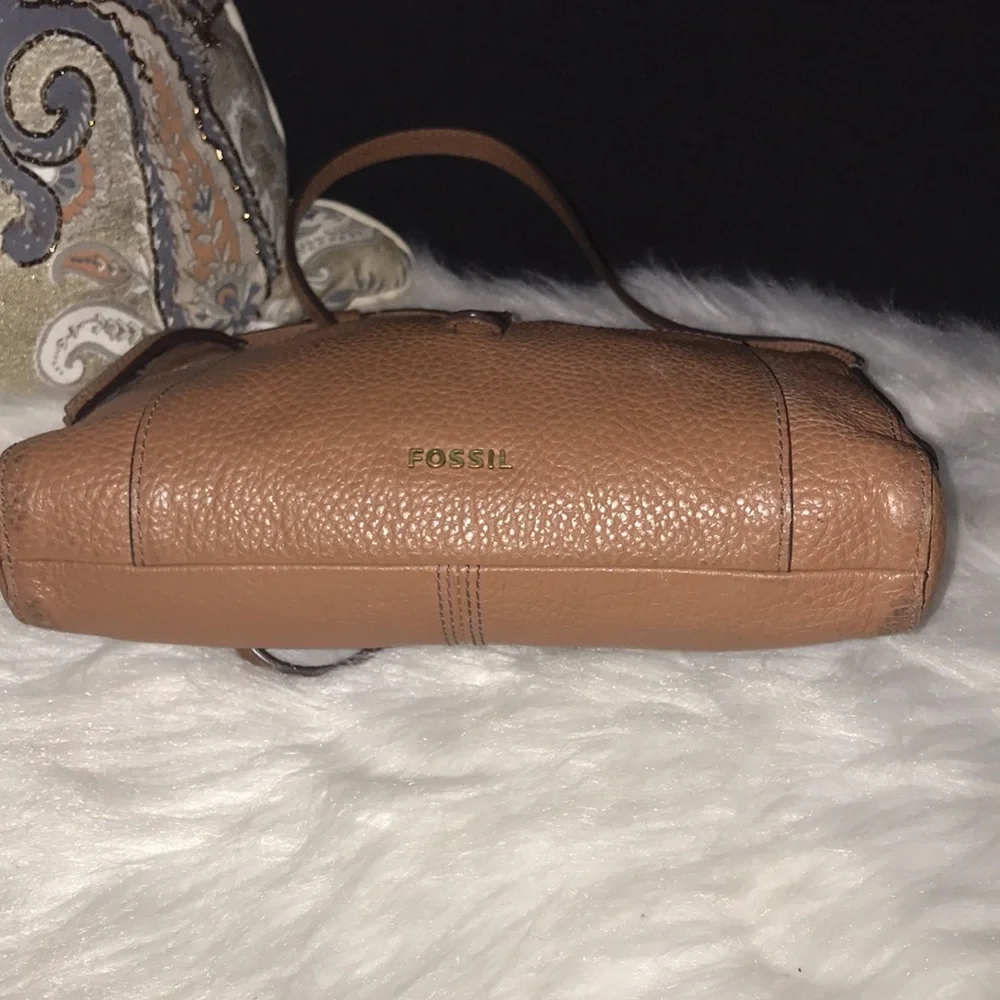 Fossil Brown Leather Crossbody Bag